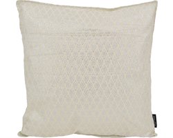 Hila Zilver / Wit Kussenhoes | Polyester / Metallic | 45 x 45 cm