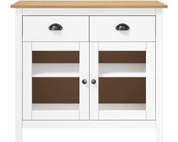 Hill Kast, hal, dressoir, keukendressoir, 90 x 40 x 80 cm, massief hout, grenen, geschikt voor lounge, woonkamer, keuken