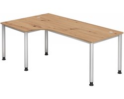 HILO 82 S | Bureau - 200 x 120 Tafelhoogte I In hoogte verstelbaar Knoestige Eiken