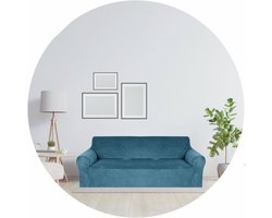 Hilvard - Bankhoes Stretch 4 zitsbanken - Zetelhoes - Bankbeschermer - Sofa Cover - Zetelbeschermer Huisdieren - Bank hoes - Wasbaar - Groen Blauw Turquoise