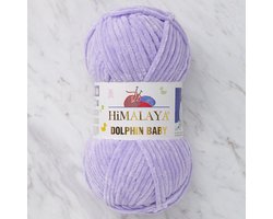 Himalaya Dolphin Baby 80305 Lila Fluwelen Garen, Breien en Haken, 100g, Super Zacht, Fluweel Breigaren, Volumineuze Pluche, Schijnen Fluweelachtig, Chenille Dolfijn Baby Wol, Amigurumi, Velluto Velours, Breiwol, Haakgaren, Kind Deken
