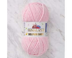 Himalaya Dolphin Baby 80319 Pastel Roze Fluwelen Garen, Breien en Haken, 100g, Super Zacht, Fluweel Breigaren, Volumineuze Pluche, Schijnen Fluweelachtig, Chenille Dolfijn Baby Wol, Amigurumi, Velluto Velours, Breiwol, Haakgaren, Kind Deken