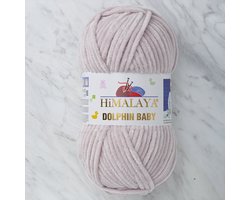 Himalaya Dolphin Baby 80342 Poeder Crème Fluwelen Garen, Breien en Haken, 100g, Super Zacht, Fluweel Breigaren, Volumineuze Pluche, Schijnen Fluweelachtig, Chenille Dolfijn Baby Wol, Amigurumi, Velluto Velours, Breiwol, Haakgaren, Kind Deken