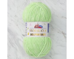 Himalaya Dolphin Baby 80350 Muntgroen Fluwelen Garen, Breien en Haken, 100g, Super Zacht, Fluweel Breigaren, Volumineuze Pluche, Schijnen Fluweelachtig, Chenille Dolfijn Baby Wol, Amigurumi, Velluto Velours, Breiwol, Haakgaren, Kind Deken