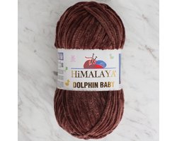 Himalaya Dolphin Baby 80366 Zandbruin Fluwelen Garen, Breien en Haken, 100g, Super Zacht, Fluweel Breigaren, Volumineuze Pluche, Schijnen Fluweelachtig, Chenille Dolfijn Baby Wol, Amigurumi, Velluto Velours, Breiwol, Haakgaren, Kind Deken