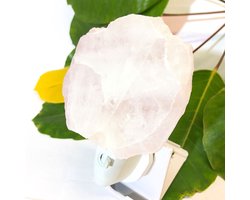 Himalaya zoutkristal nachtlampje 'rots' wit !! GRATIS VERZENDING !! (incl. LED lampje en adapter voor elk stopcontact)