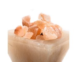 Himalaya Zoutsteen Lamp Vuurkorf met Ruwe Stukken