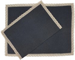 Himla Thea placemat - kohl - 37 x 50 - Set van 4