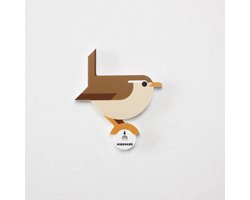 Hinghang Vogel Wandhaak / Kapstok haken - Winterkoning