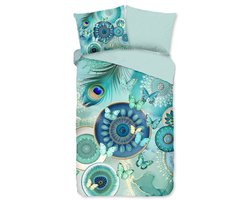 HIP Collection Claudine Dekbedovertrek - Eenpersoons - 140x200/220 cm - Mint