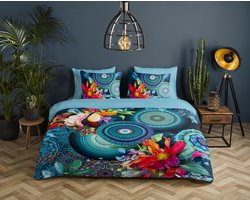 HIP Dekbedovertrek "mandala's, bloemen en vogels" - Multi - (200x200/220 cm) - Katoen Satijn