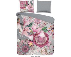 HIP dekbedovertrek mandala's en magnolia bloemen - Lits jumeaux (240x200/220 cm) - Multi - 100% Katoen flanel