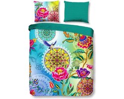 HIP Iride - Dekbedovertrek - Katoensatijn - Litsjumeaux - 240x200/220 cm - Multi