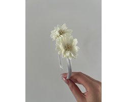 HipByLynn - Diadeem Fenna - Haarklem - Diadeem voor meisjes - meisjes - Bloem - Crème - Kinderaccessoires - Haaraccessoires