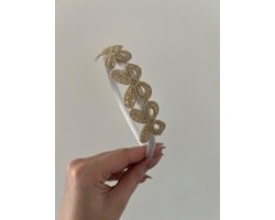 HipByLynn - Diadeem Goud strik - Haaraccessoires - Haarbandje - Goud - Haaraccessoires - Kinderaccessoires