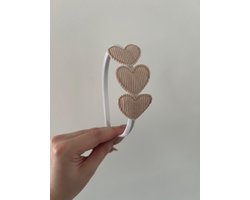 HipByLynn - Diadeem Hart- Haaraccessoires - Haarbandje - wit - Haaraccessoires - Kinderaccessoires