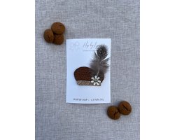 HipByLynn - Haaraccessoires - Kinderaccessoires - Antislip speldje - Beige | Sinterklaas - Dun haar