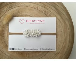 HipByLynn - Haarband Bloemetjes wit - Haarklem - Kinderaccessoires - Haaraccessoires - Haarband voor meisjes - Haarband voor Baby's