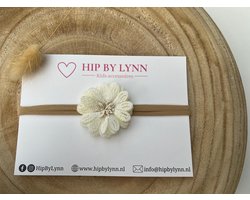 HipByLynn - Haarband Noa- Creme - Haarklem - Kinderaccessoires - Haaraccessoires - Haarband voor meisjes - Haarband voor Baby's