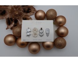 HipByLynn - Haarclipjes Kay - Haarclipjes set - Haaraccessoires - Haarspeldjes kinderen - Kerst haarspeldjes - Kinderaccessoires kerst - Haarspeldje feestdagen
