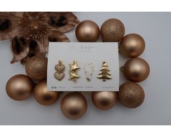 HipByLynn - Haarclipjes Sil - Haarclipjes set - Haaraccessoires - Haarspeldjes kinderen - Kerst haarspeldjes - Kinderaccessoires kerst - Haarspeldje feestdagen