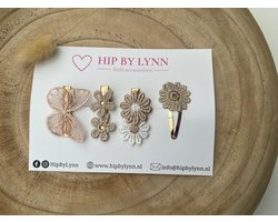 HipByLynn - Haarspeldjes Emilia - Haarklem - Klik klak Speldjes - Alligator speldjes - Haarspeldjes kind - Bloem - Voordeelset - Haaraccessoires - Kinderaccessoires