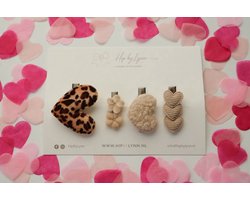 HipByLynn - Haarspeldjes Luv - Haarklem - Klik klak Speldjes - Alligator speldjes - Haarspeldjes kind - Voordeelset - Haaraccessoires - Kinderaccessoires