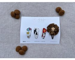 HipByLynn - Haarspeldjes Sinterklaas - Haarklem - Klik klak Speldjes - Alligator speldjes - Haarspeldjes kind - Sinterklaas - Haaraccessoires - Kinderaccessoires