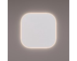 HIPP Design spiegel Basic Line Gelijkzijdig Afgerond - Indirecte LED Verlichting - 100 x 100 x 3 cm - Spiegelverwarming - Infrarood Sensor Dimmer