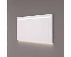 HIPP Design spiegel Basic Line Recht - LED Baan en Indirecte Verlichting - 80 x 70 x 3 cm - met Spiegelverwarming en Infrarood Sensor Dimmer