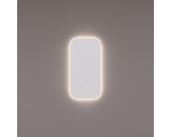 HIPP Design spiegel Basic Line Verticaal Afgerond met Indirecte LED Verlichting 40 x 80 x 3 cm + Spiegelverwarming en Infrarood Sensor Dimmer