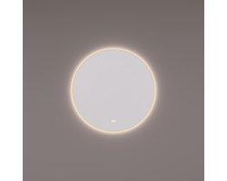 HIPP Design spiegel Rond Messing PVD - Indirecte LED Verlichting - 80 x 3 cm - Spiegelverwarming - Touch Dimmer - Kleurenwissel