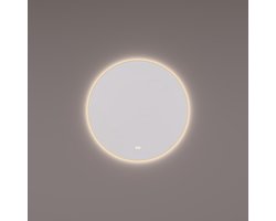HIPP Design spiegel Rond Messing PVD met Indirecte LED Verlichting 100 x 3 cm met Spiegelverwarming en Touch Dimmer Inclusief Kleurenwissel