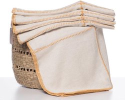 hiPPs Patchwork Plaid Lalay Nature YELLOW stitched  | bedsprei | deken | throw | blanket | bedcover