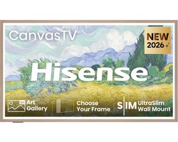 Hisense 55 Inch Hi-QLED Smart TV - Canvas TV 55S7S - 4K Ultra HD - 144Hz Gaming TV - Frame TV Design - Zwart - Dolby Vision IQ - HDMI 2.1 - AirPlay 2 - Art Gallery Modus