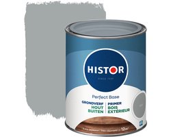 Histor Perfect Base Grondverf - Houtverf - Primer Verf voor Buiten - Weerbestendige Verf met UV bescherming - Ideaal voor Schuttingen en Tuinmeubelen - Grijs - 0.75 L