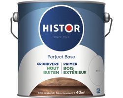 Histor Perfect Base Grondverf - Houtverf - Primer Verf voor Buiten - Weerbestendige Verf met UV bescherming - Ideaal voor Schuttingen en Tuinmeubelen - Grijs - 2.5 L
