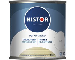 Histor Perfect Base Kunststof Grondverf - Verf voor Binnen - Primer Verf op Waterbasis - Geschikt voor Kunststof Deuren en Kozijnen - Uitstekende Hechting en Extra Dekking - Wit - 0.25 L