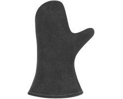 Hittebestendige handschoenen voor open haarden en barbecues | EN 407 goedgekeurd | Zwart leer | Comfortabel en duurzaam