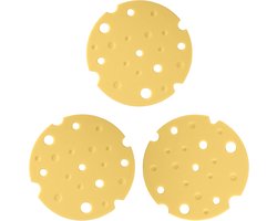 Hittebestendige Mat - Onderzetter - 3-delige Siliconen Onderzetters voor Pannen en Schalen - Antislip en Vetbestendig - Ronde Gele Placemats voor Keukenblad en Eettafel - 3 Stuks