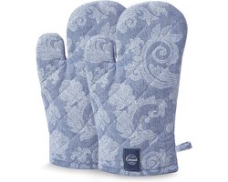 Hittebestendige Ovenwanten voor Koken en Bakken | 18x30cm | Katoenen Keukengereedschap (Set van 2)