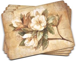 Hittebestendige Placemats Set van 4 - Kurken Achterkant - Eettafel Matten - 39,9 x 29,7 cm