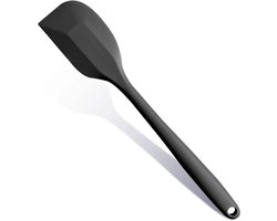 Hittebestendige siliconen spatel - Verdikte bakschraper - Speciaal voor antiaanbakpannen - Perfect voor slagroom/beslag - Multifunctionele keukenspatel - Zwart