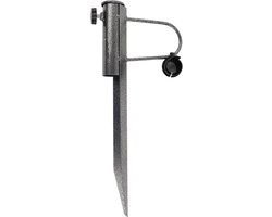 HIXA Parasolpen - Parasolharing - Parasolboor - Zwart - 42 x 19 x 4 cm - Metaal - Parasolhouder - Standaard