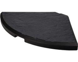 HIXA Parasoltegels - Beton Gevuld - voor Kruisvoet - Zweefparasol - Parasolvoet - Rond - Zwart - 1 Stuk