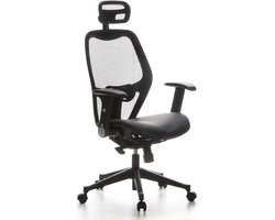 hjh office Air-Port - Bureaustoel - Leder / stof - Zwart