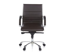 Hjh Office Bureaustoel Parma 10 Leder - Bruin Chroom