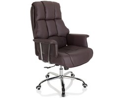 hjh OFFICE Commander - Professionele directiestoel - Bruin - Kunstleder