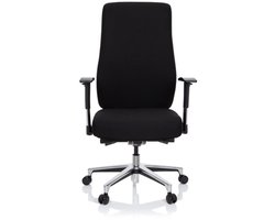 hjh OFFICE Forcom - Professionele bureaustoel - Zwart - Stof