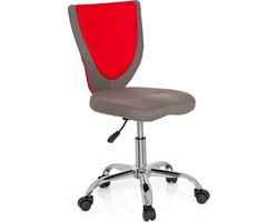 hjh office Kiddy Comfort - Bureaustoel - Stof - Grijs/rood
